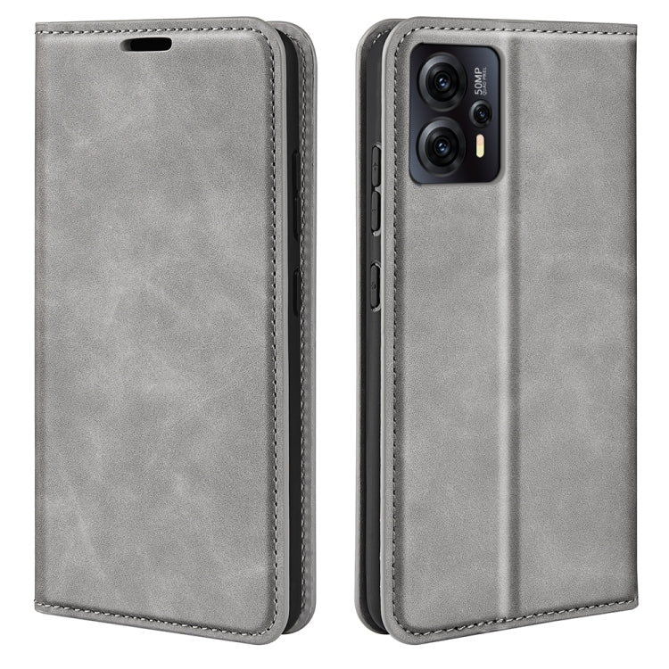 For Motorola Moto E13 Retro-skin Magnetic Suction Leather Phone Case