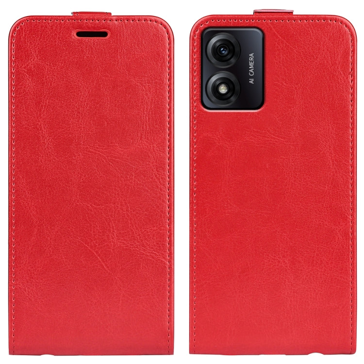 For Motorola Moto E13 R64 Texture Single Vertical Flip Leather Phone Case