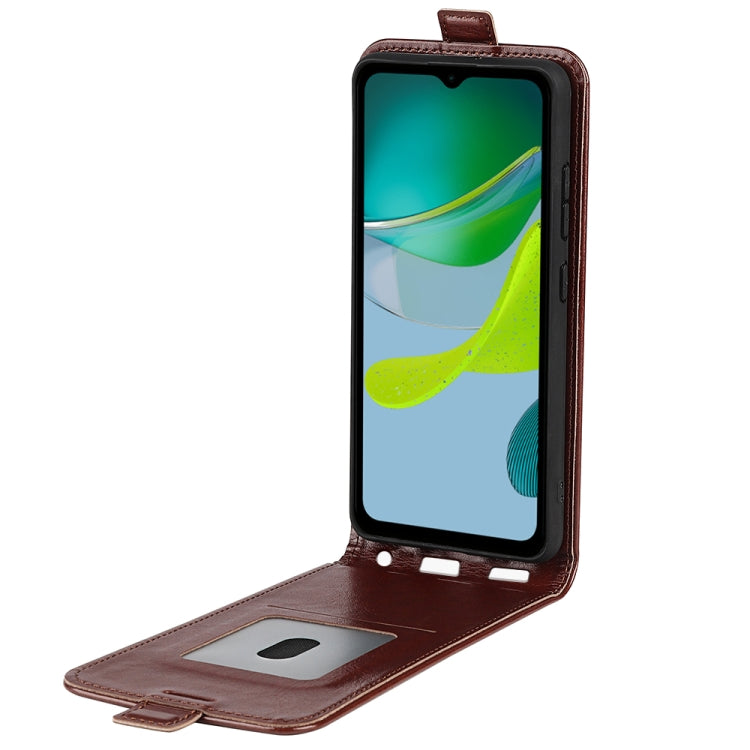 For Motorola Moto E13 R64 Texture Single Vertical Flip Leather Phone Case