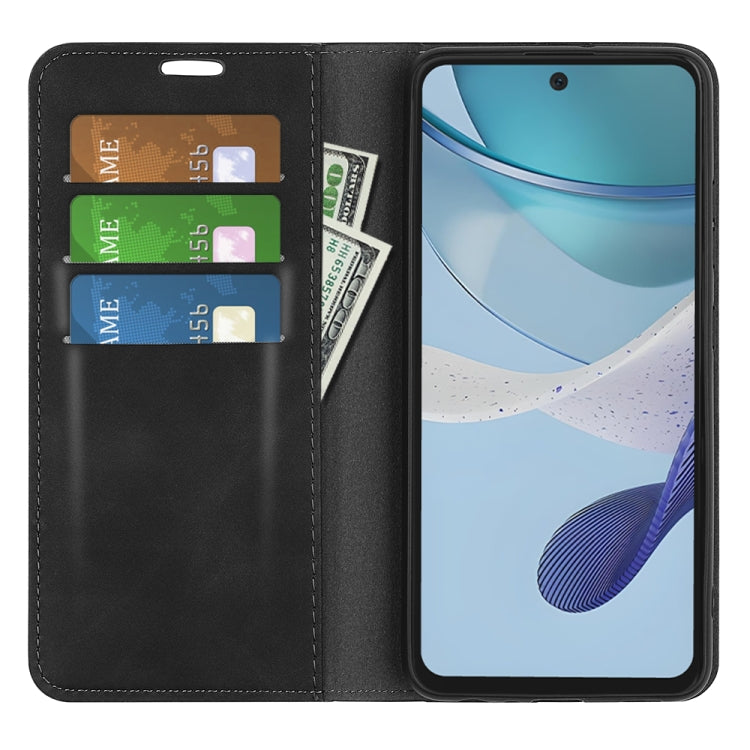 For Motorola Moto G53 5G Retro-skin Magnetic Suction Leather Phone Case