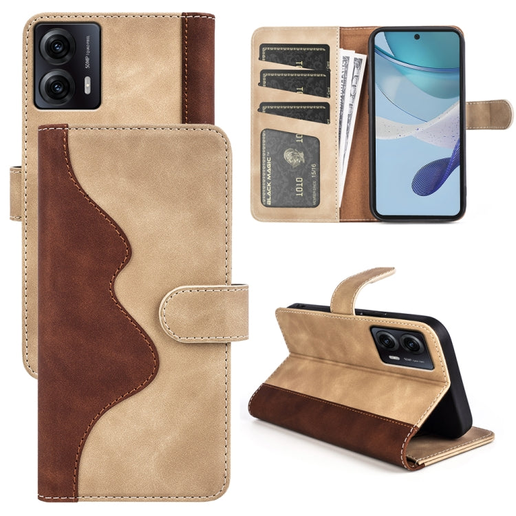 For Motorola Moto G53 Stitching Horizontal Flip Leather Phone Case
