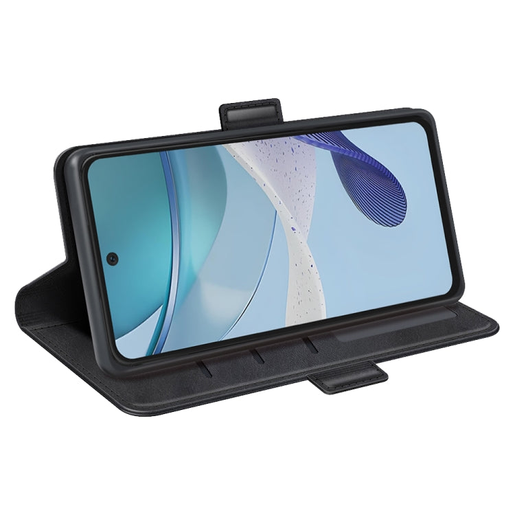 For Motorola Moto G53 Dual-side Magnetic Buckle Horizontal Flip Leather Phone Case