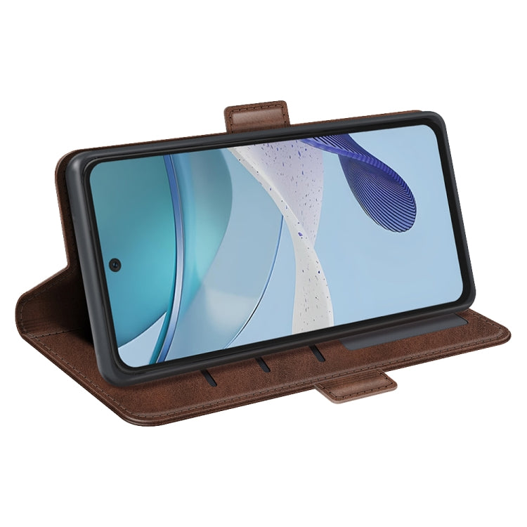 For Motorola Moto G53 Dual-side Magnetic Buckle Horizontal Flip Leather Phone Case