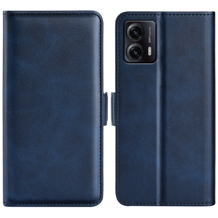 For Motorola Moto G53 Dual-side Magnetic Buckle Horizontal Flip Leather Phone Case
