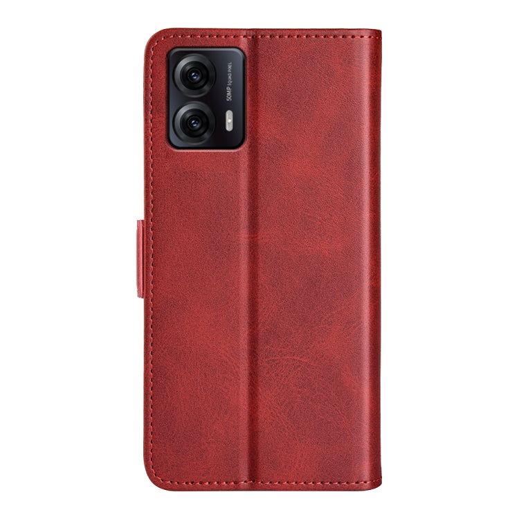 For Motorola Moto G53 Dual-side Magnetic Buckle Horizontal Flip Leather Phone Case