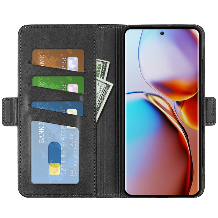 For Motorola Moto X40 Dual-side Magnetic Buckle Horizontal Flip Leather Phone Case