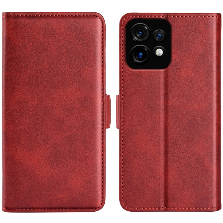 For Motorola Moto X40 Dual-side Magnetic Buckle Horizontal Flip Leather Phone Case