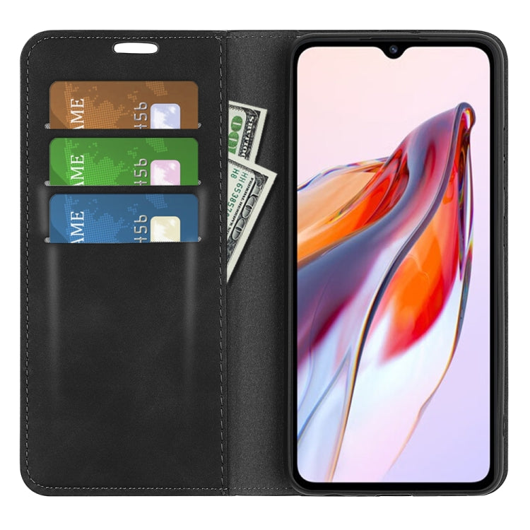 For Xiaomi Redmi 12C Retro-skin Magnetic Suction Leather Phone Case