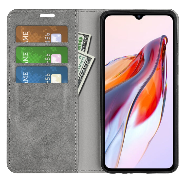 For Xiaomi Redmi 12C Retro-skin Magnetic Suction Leather Phone Case