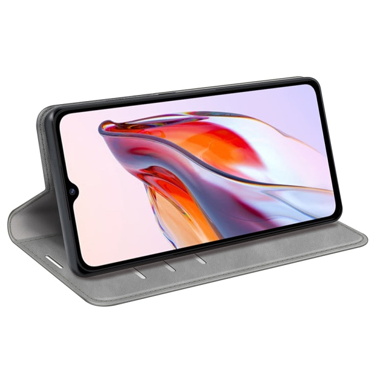 For Xiaomi Redmi 12C Retro-skin Magnetic Suction Leather Phone Case