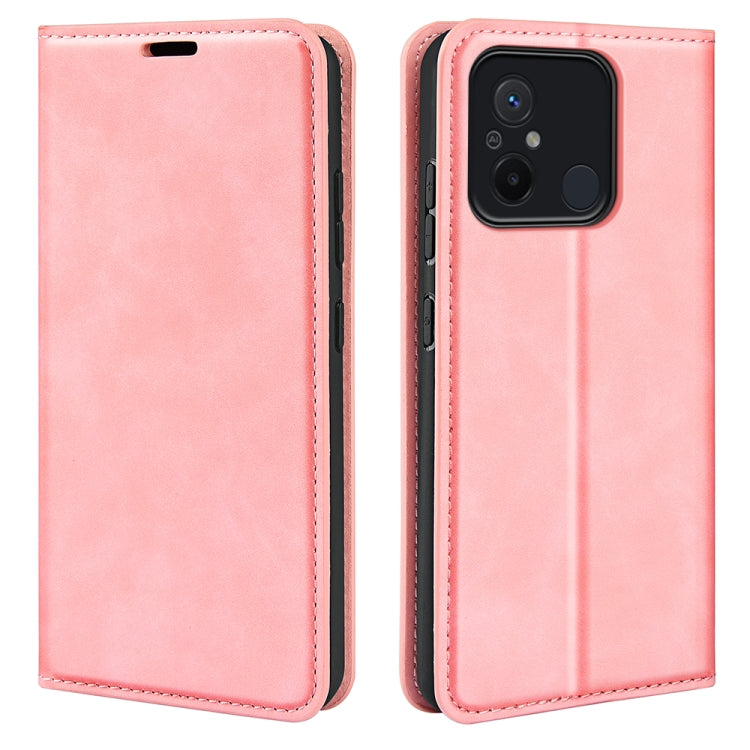 For Xiaomi Redmi 12C Retro-skin Magnetic Suction Leather Phone Case