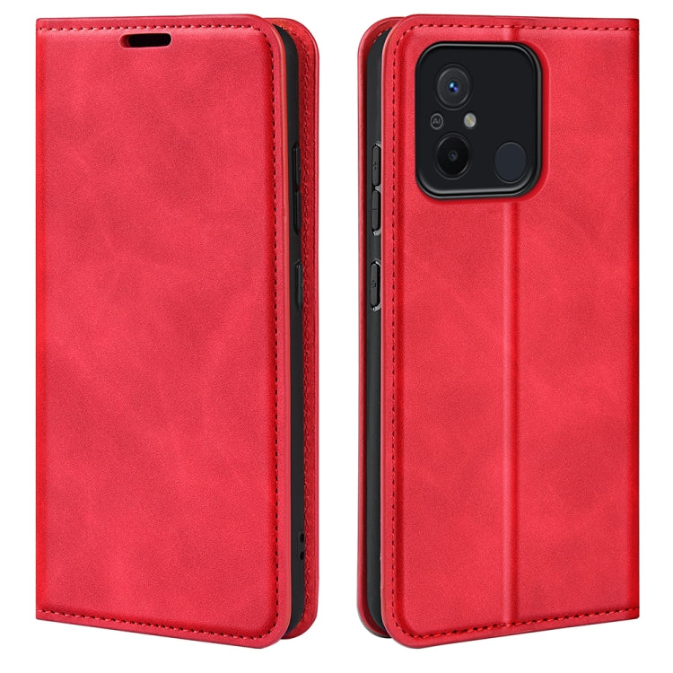 For Xiaomi Redmi 12C Retro-skin Magnetic Suction Leather Phone Case