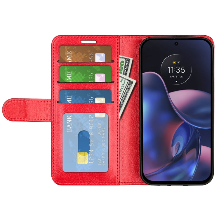 For Motorola Moto Edge 2022 R64 Texture Horizontal Flip Leather Phone Case