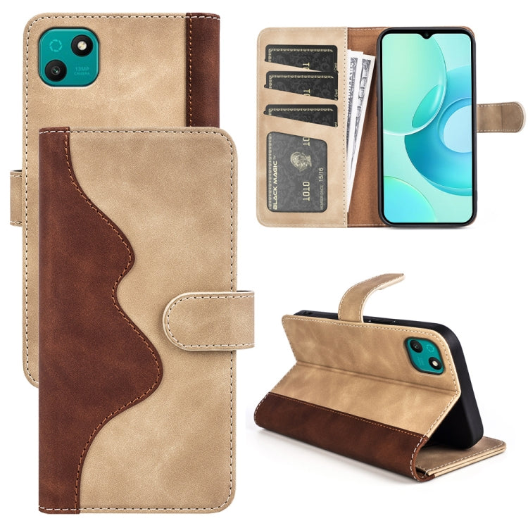 For wiko T10 Stitching Horizontal Flip Leather Phone Case