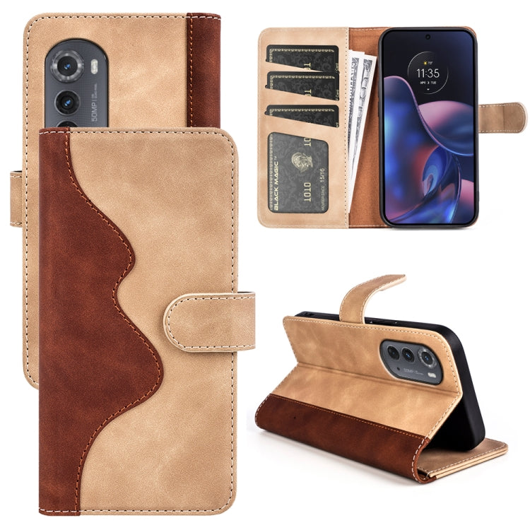 For Motorola Moto Edge 2022 Stitching Horizontal Flip Leather Phone Case