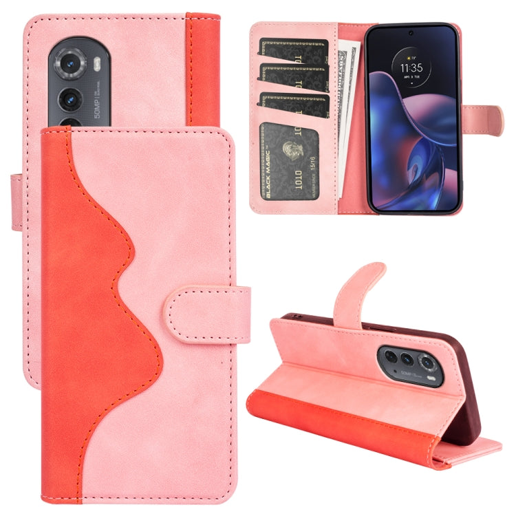 For Motorola Moto Edge 2022 Stitching Horizontal Flip Leather Phone Case