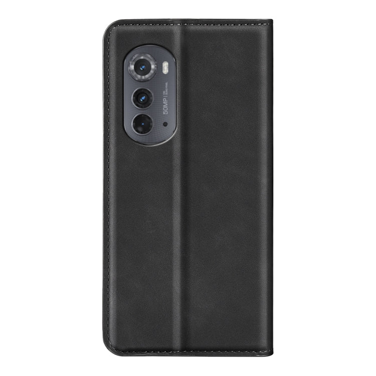 For Motorola Moto Edge 2022 Retro-skin Magnetic Suction Leather Phone Case
