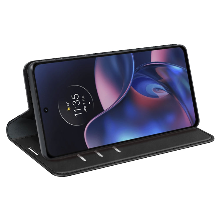 For Motorola Moto Edge 2022 Retro-skin Magnetic Suction Leather Phone Case