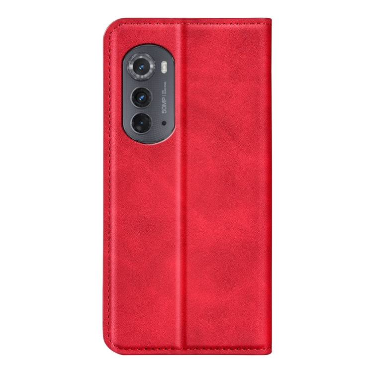 For Motorola Moto Edge 2022 Retro-skin Magnetic Suction Leather Phone Case