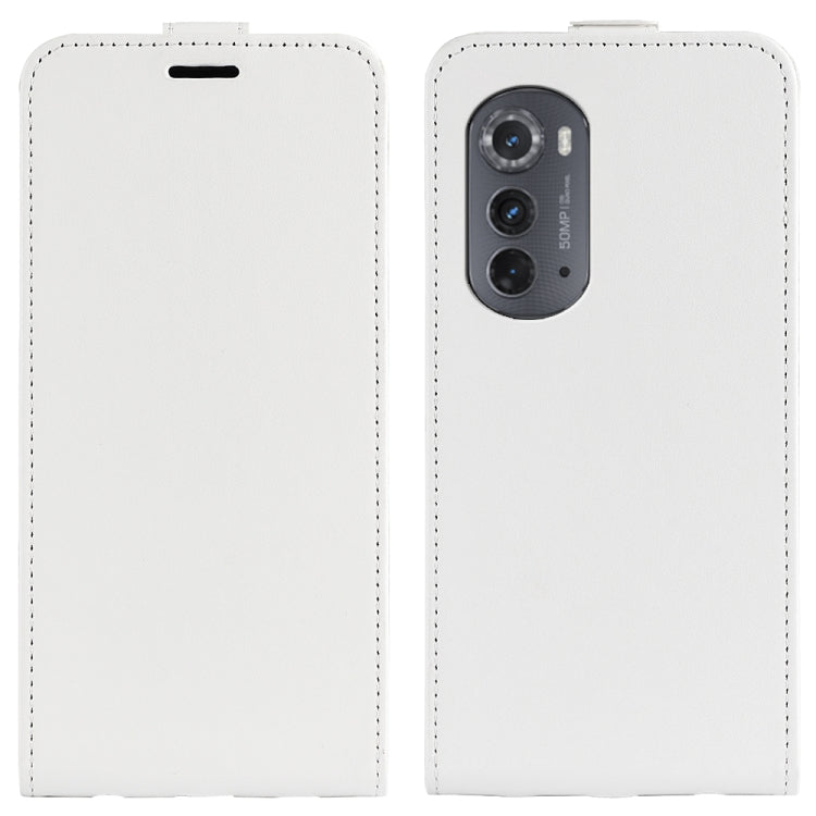 For Motorola Moto Edge 2022 R64 Texture Single Vertical Flip Leather Phone Case