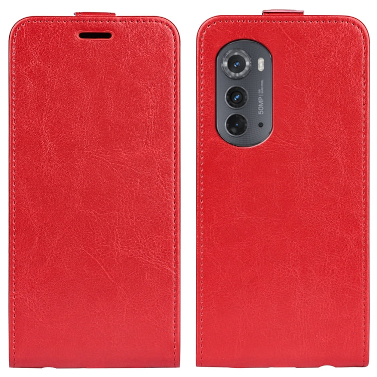 For Motorola Moto Edge 2022 R64 Texture Single Vertical Flip Leather Phone Case