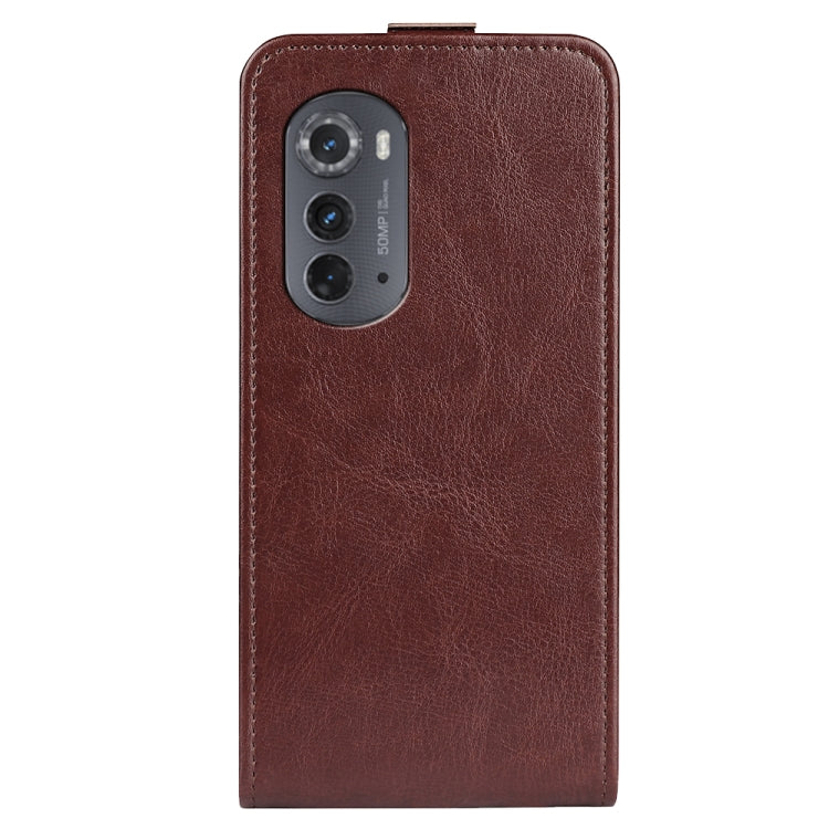 For Motorola Moto Edge 2022 R64 Texture Single Vertical Flip Leather Phone Case