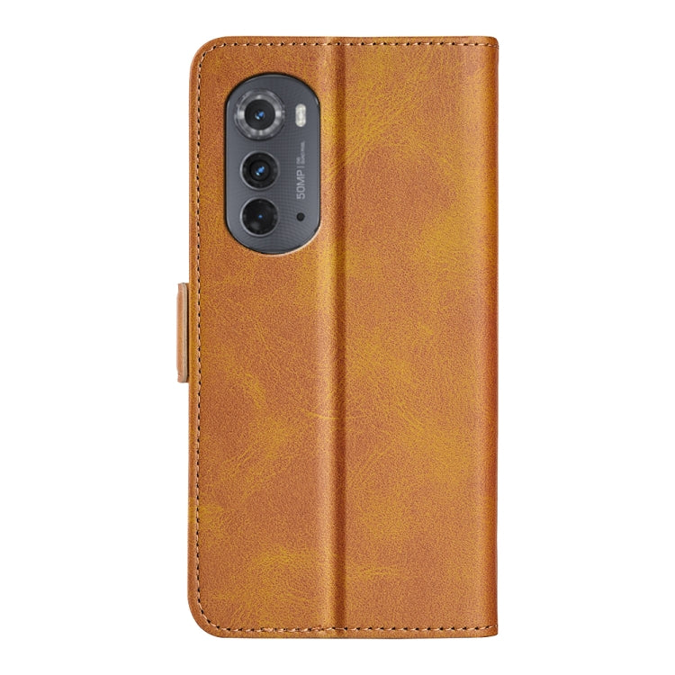 For Motorola Moto Edge 2022 Dual-side Magnetic Buckle Horizontal Flip Leather Phone Case