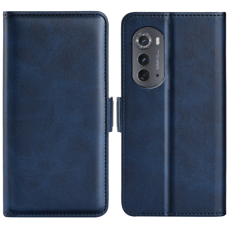 For Motorola Moto Edge 2022 Dual-side Magnetic Buckle Horizontal Flip Leather Phone Case