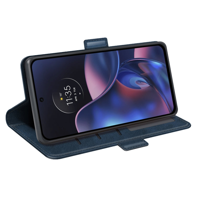 For Motorola Moto Edge 2022 Dual-side Magnetic Buckle Horizontal Flip Leather Phone Case