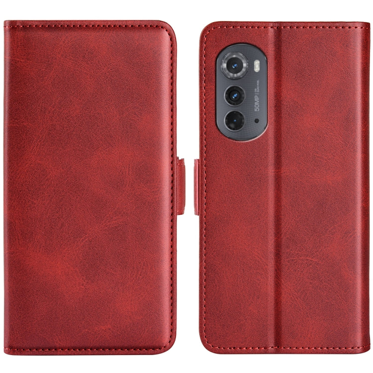 For Motorola Moto Edge 2022 Dual-side Magnetic Buckle Horizontal Flip Leather Phone Case
