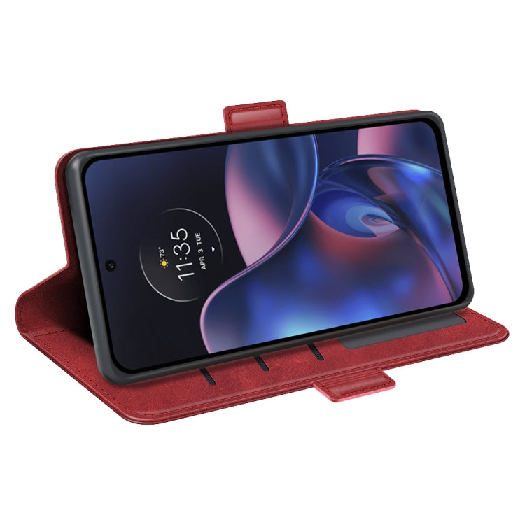 For Motorola Moto Edge 2022 Dual-side Magnetic Buckle Horizontal Flip Leather Phone Case
