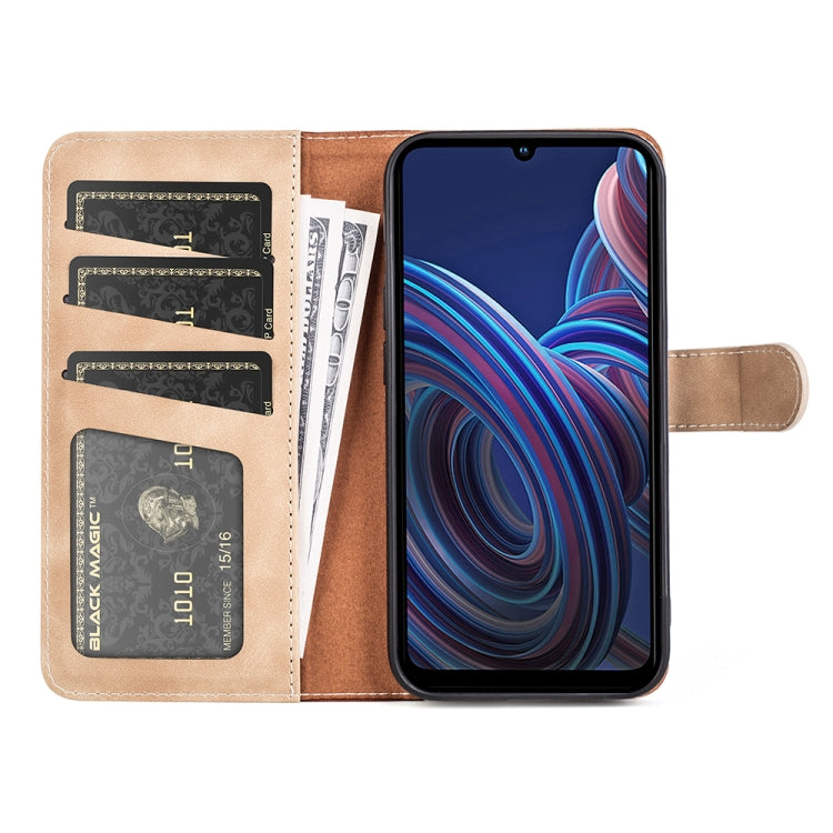 For ZTE Blade A72 Stitching Horizontal Flip Leather Phone Case