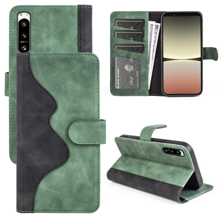 For Sony Xperia 5 IV Stitching Horizontal Flip Leather Phone Case