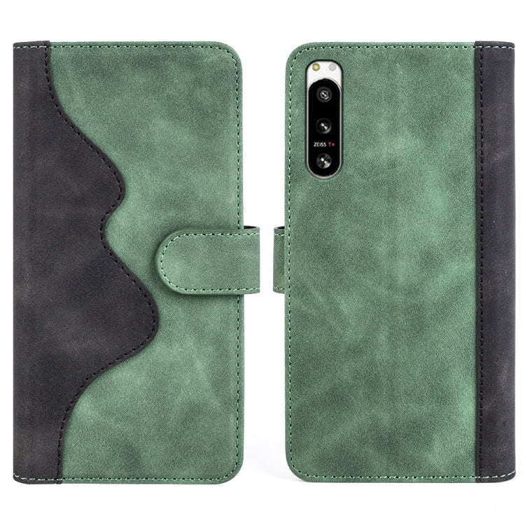 For Sony Xperia 5 IV Stitching Horizontal Flip Leather Phone Case