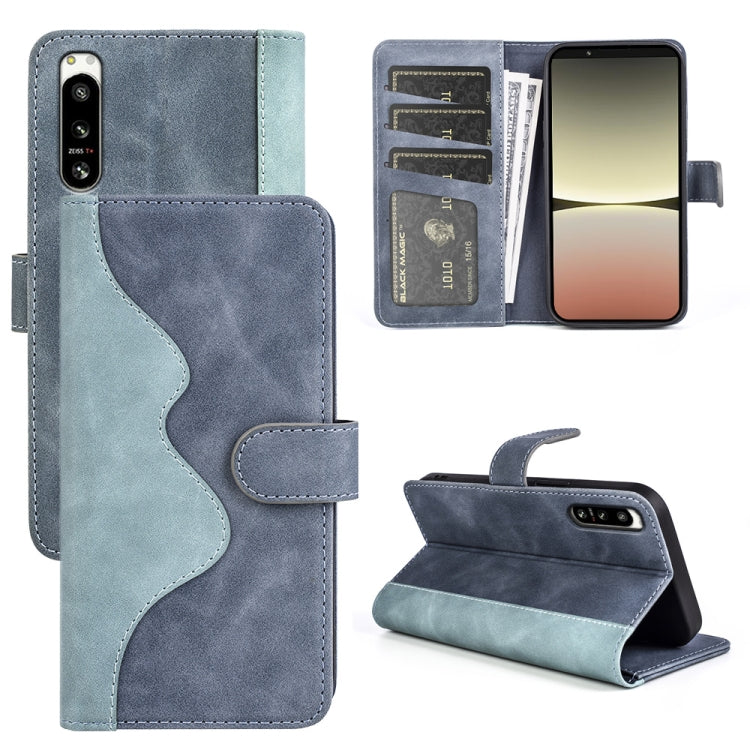 For Sony Xperia 5 IV Stitching Horizontal Flip Leather Phone Case