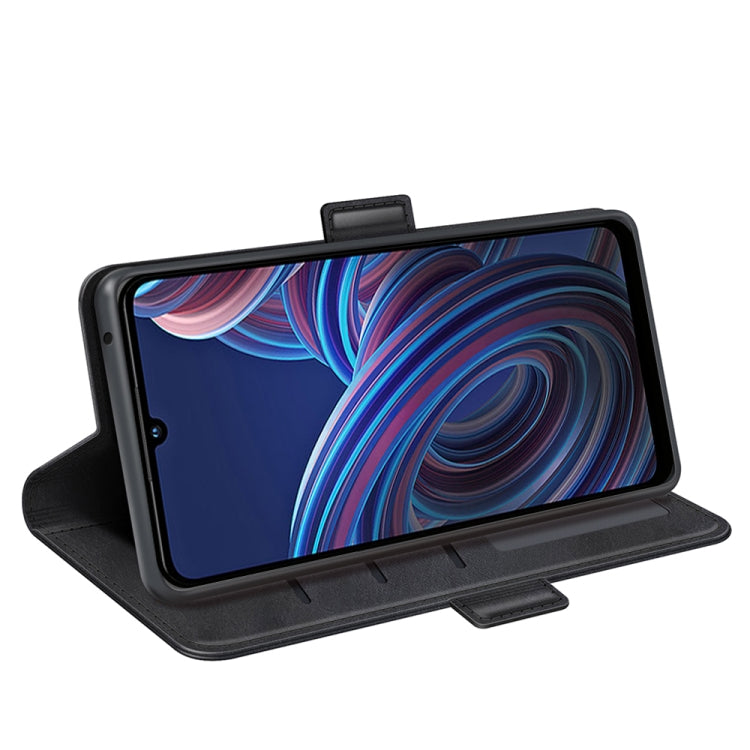 For ZTE Blade A72 5G Dual-side Magnetic Buckle Horizontal Flip Leather Phone Case