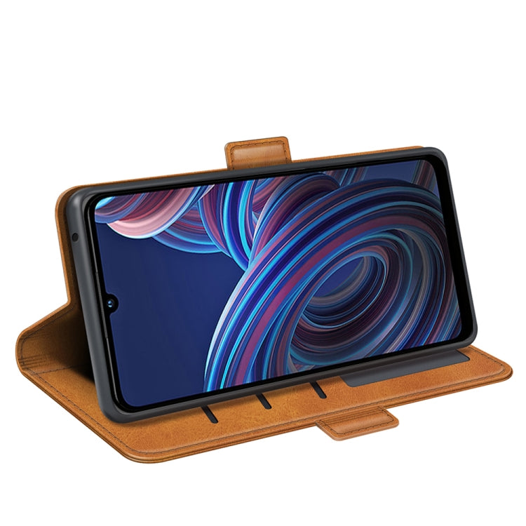 For ZTE Blade A72 5G Dual-side Magnetic Buckle Horizontal Flip Leather Phone Case