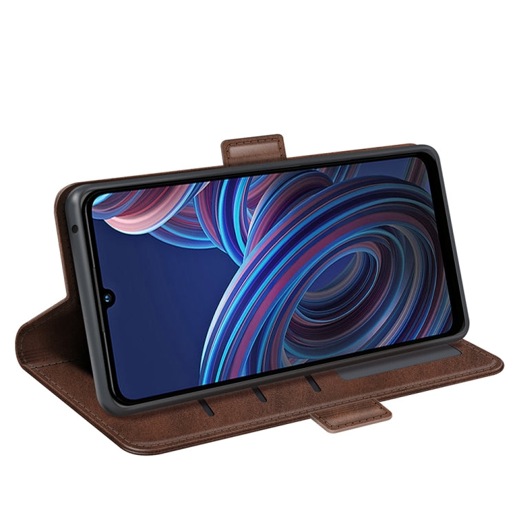 For ZTE Blade A72 5G Dual-side Magnetic Buckle Horizontal Flip Leather Phone Case