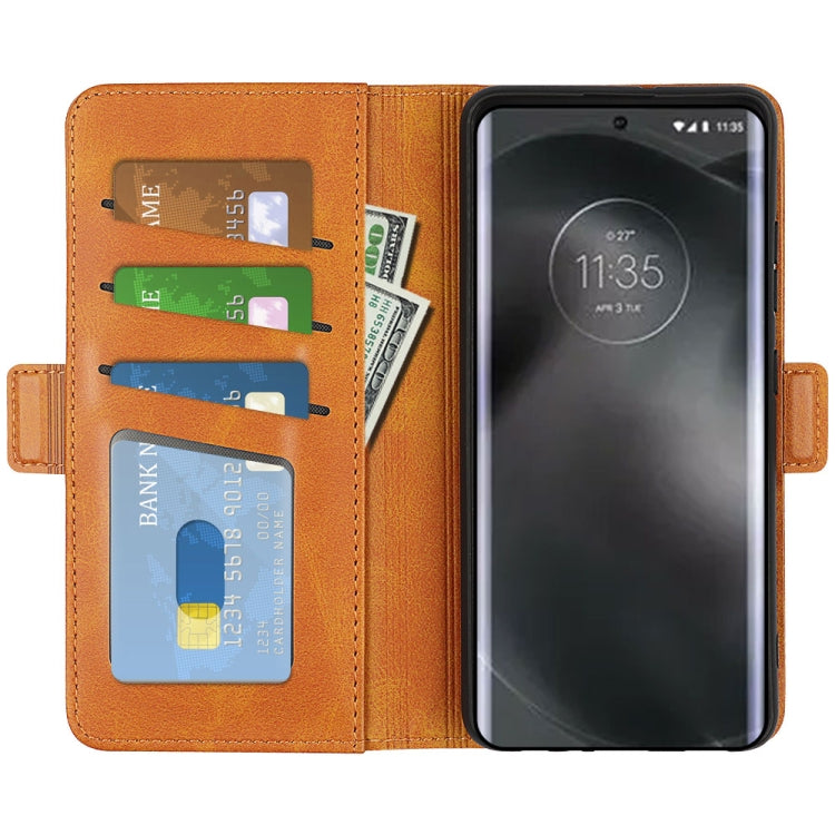 For Motorola Edge 30 Lite Dual-side Magnetic Buckle Horizontal Flip Leather Phone Case