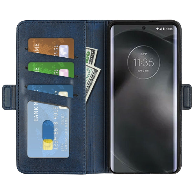 For Motorola Edge 30 Lite Dual-side Magnetic Buckle Horizontal Flip Leather Phone Case