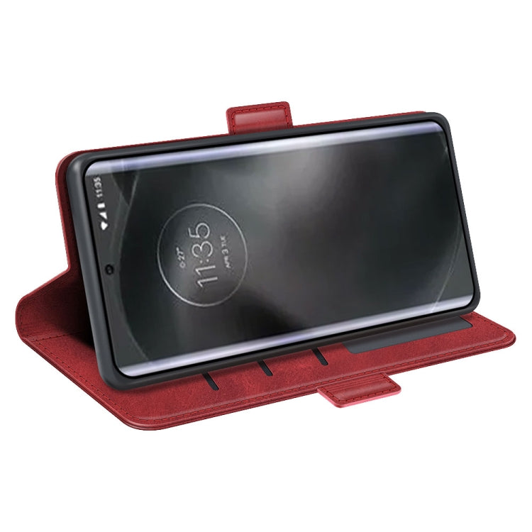 For Motorola Edge 30 Lite Dual-side Magnetic Buckle Horizontal Flip Leather Phone Case