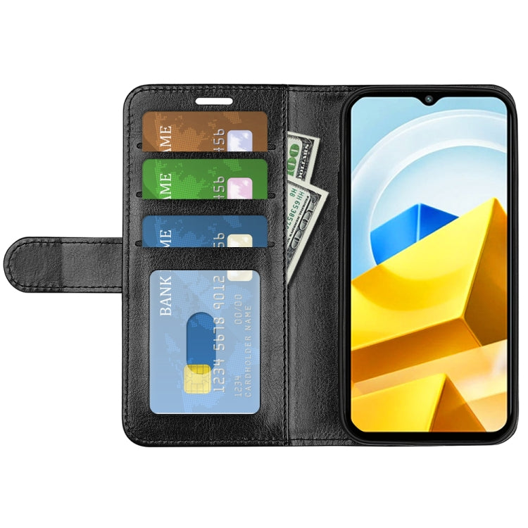 For Xiaomi Poco M5 4G R64 Texture Horizontal Flip Leather Phone Case