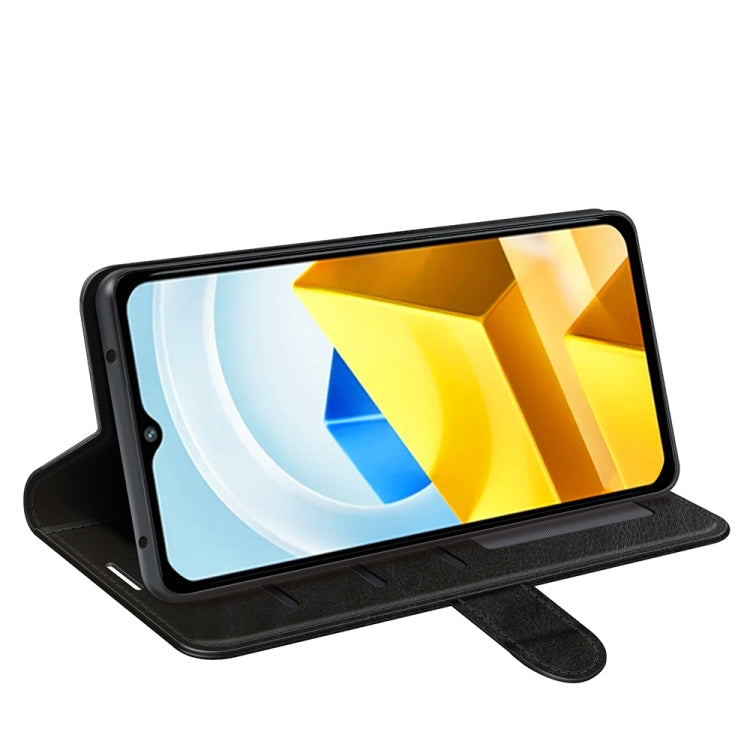 For Xiaomi Poco M5 4G R64 Texture Horizontal Flip Leather Phone Case