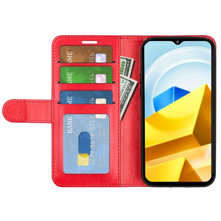 For Xiaomi Poco M5 4G R64 Texture Horizontal Flip Leather Phone Case