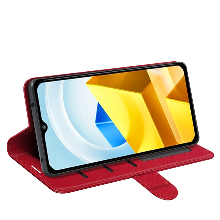 For Xiaomi Poco M5 4G R64 Texture Horizontal Flip Leather Phone Case