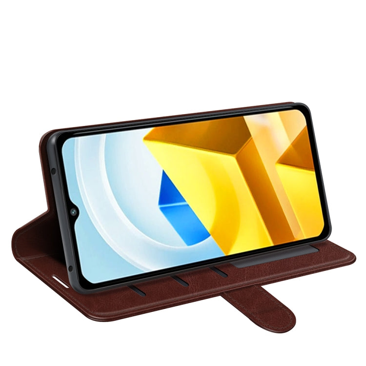 For Xiaomi Poco M5 4G R64 Texture Horizontal Flip Leather Phone Case