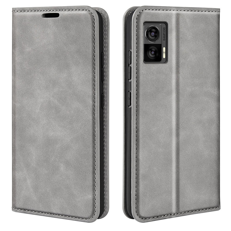 For Motorola Edge 30 Lite Retro-skin Magnetic Suction Leather Phone Case