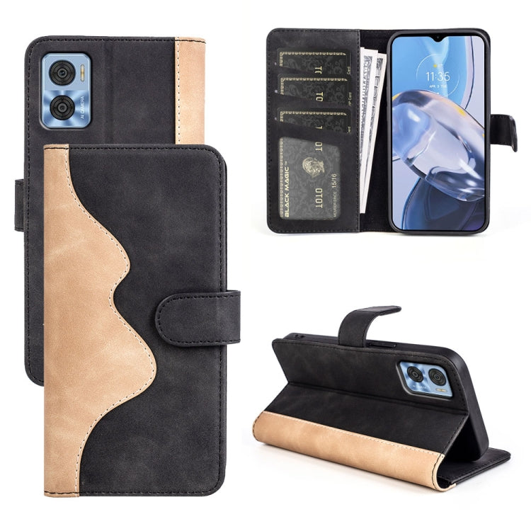 For Motorola Moto E22 / E22i Stitching Horizontal Flip Leather Phone Case