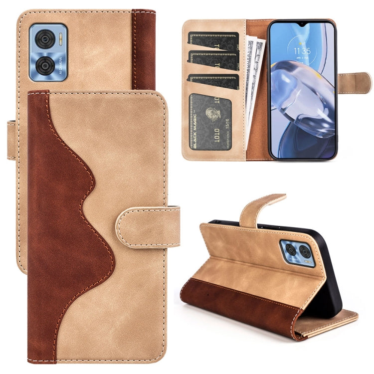 For Motorola Moto E22 / E22i Stitching Horizontal Flip Leather Phone Case