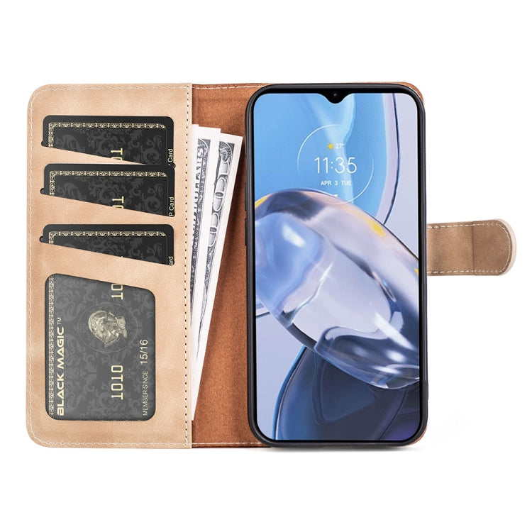 For Motorola Moto E22 / E22i Stitching Horizontal Flip Leather Phone Case